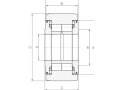 Track rollers with radial cylindrical roller and axial needle roller